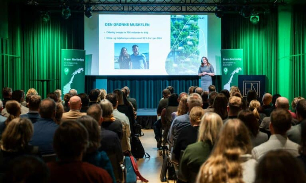 Helene Frihammer, regionssjef NHO Vestland under Grønn Merkedag Vestland i 2025.