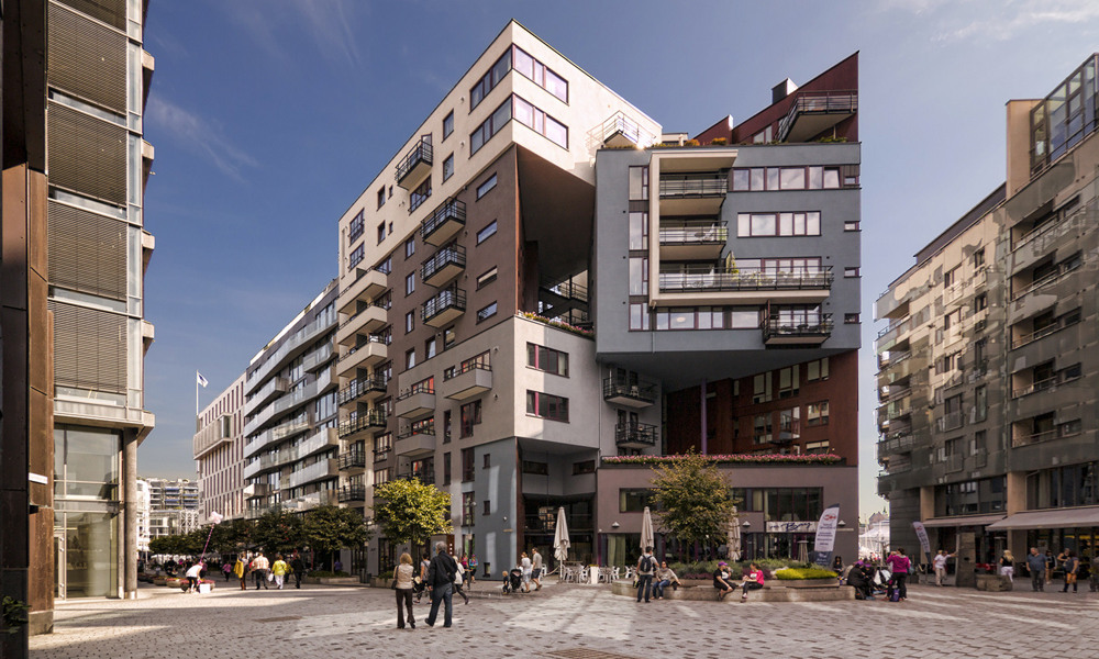 Boligblokk på Tjuvholmen i Oslo