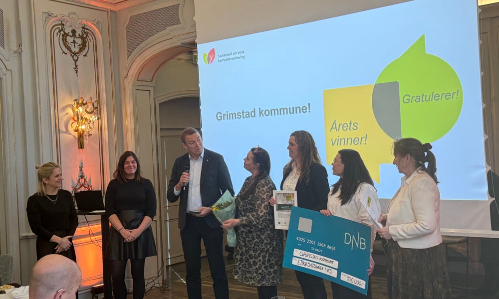 Grimstad kommune vinner Etikkprisen 2025