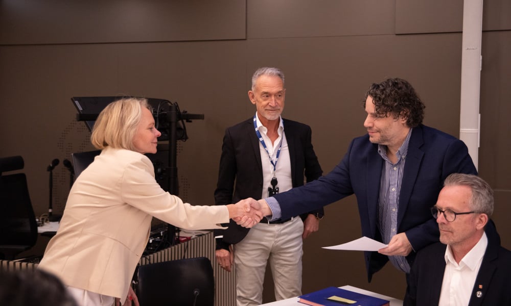 Det ble enighet i tariffoppgjøret 2026. Her takker partene for samarbeidet.