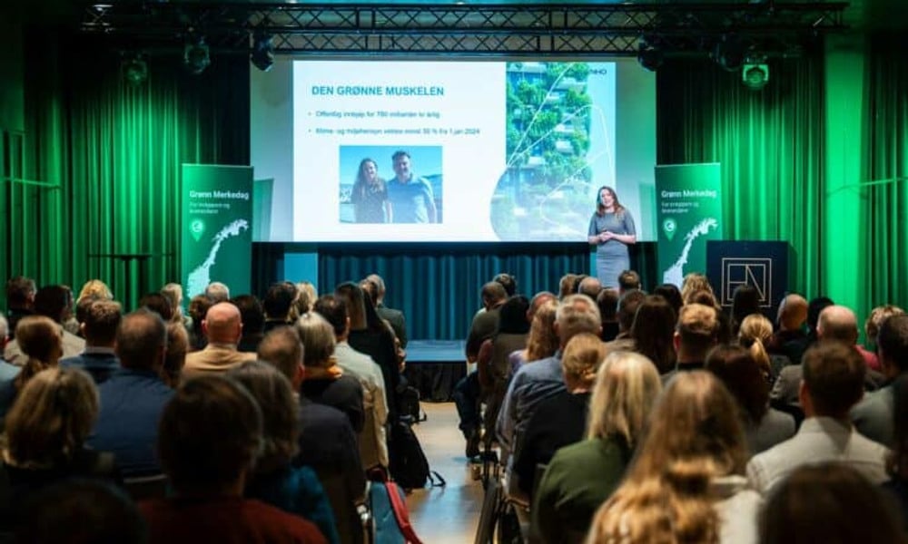 Helene Frihammer, regionssjef NHO Vestland under Grønn Merkedag Vestland i 2025.