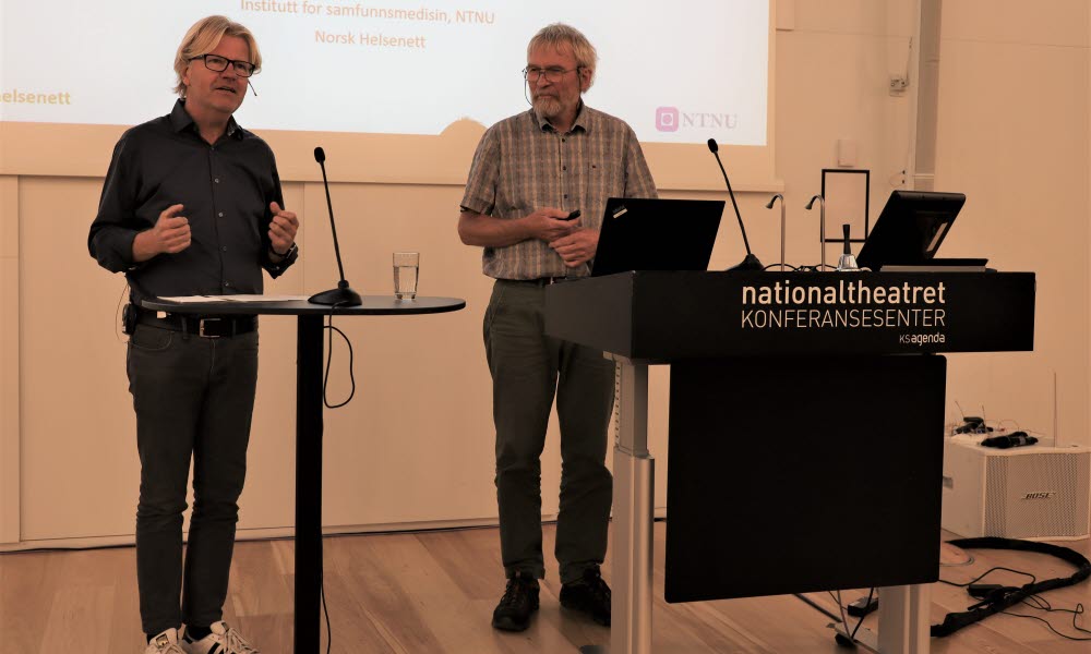 Anders Vege og Anders Grimsmo på fjerde nettverksamling i Gode pasientforløps læringsnettverk i Østfold