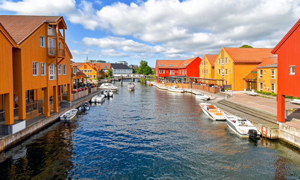 Kristiansand, by, fiskebrygge, kommune, sommer, elv