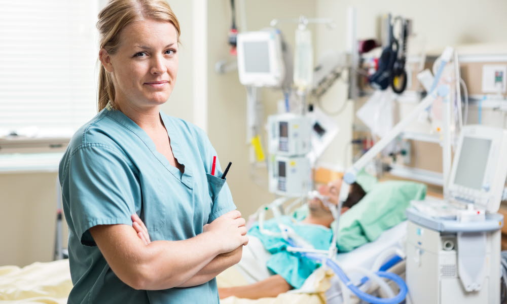 Sykepleier på sykehus