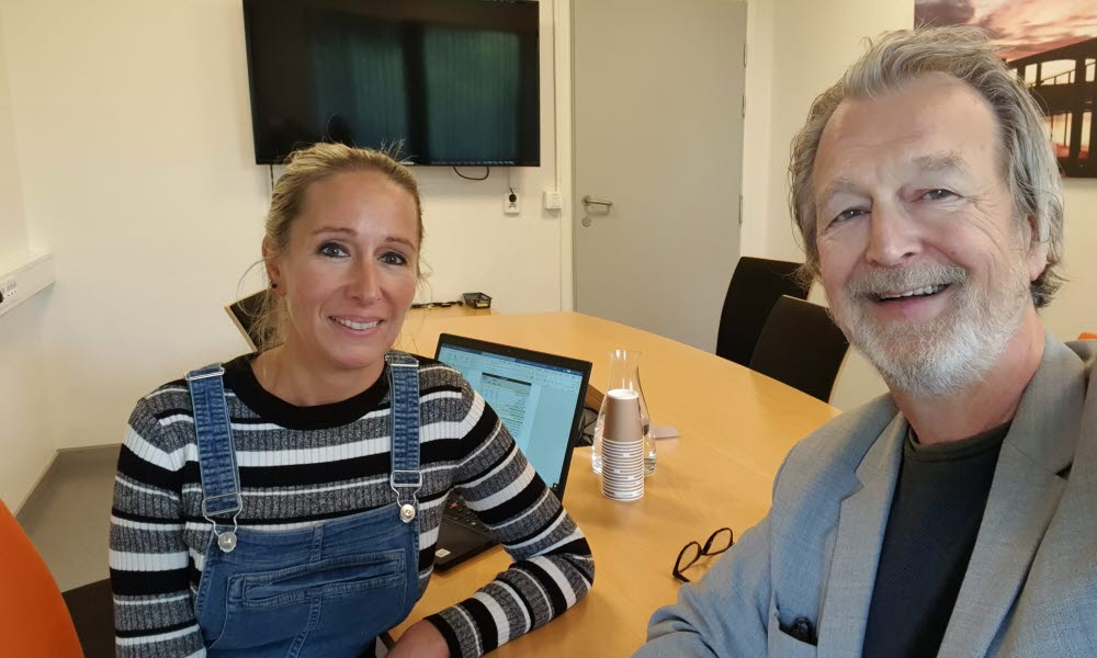 Prosjektleder for årsturnus i Sarpsborg kommune  Barbro Kingsrød sammen med Kjell Erik Saure 
