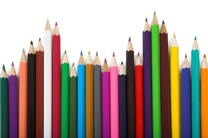 farger blyanter fargestifter satt sammen