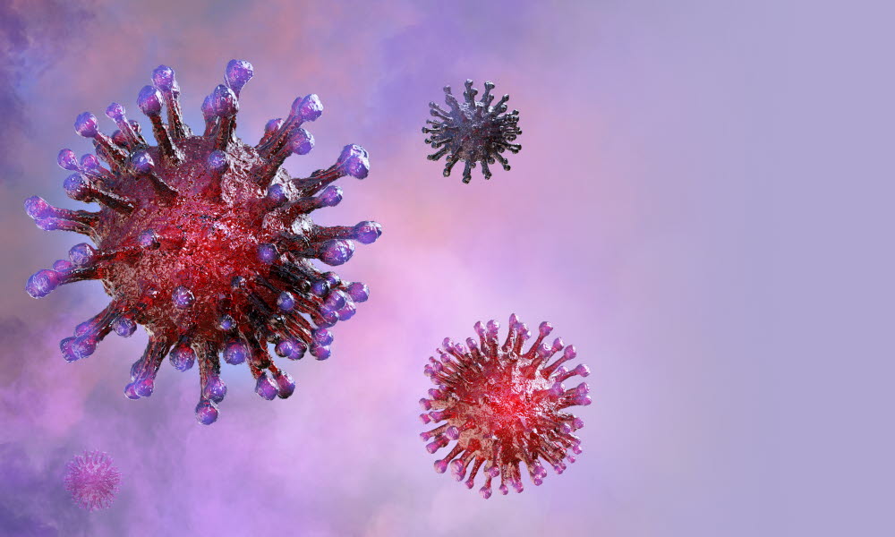 Medisinsk illustrasjon av koronaviruset 
